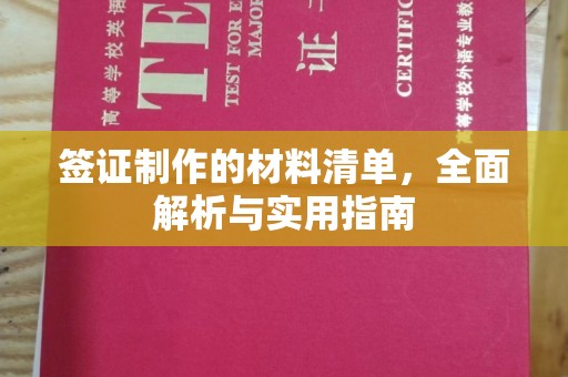 甘孜签证制作的材料清单，全面解析与实用指南